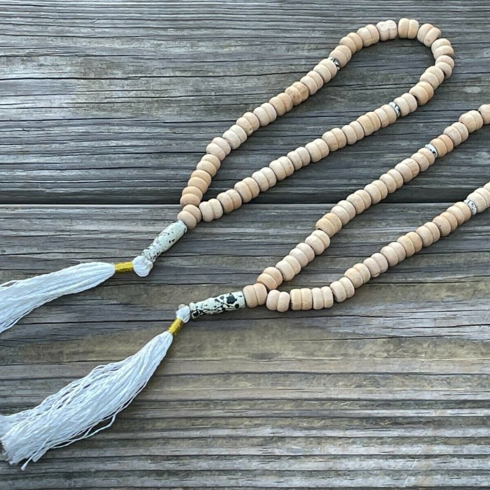 Religious Beads Real Wood Tan Handmade Prayer Beads Tasbeh Muslim Beads Lot of 2